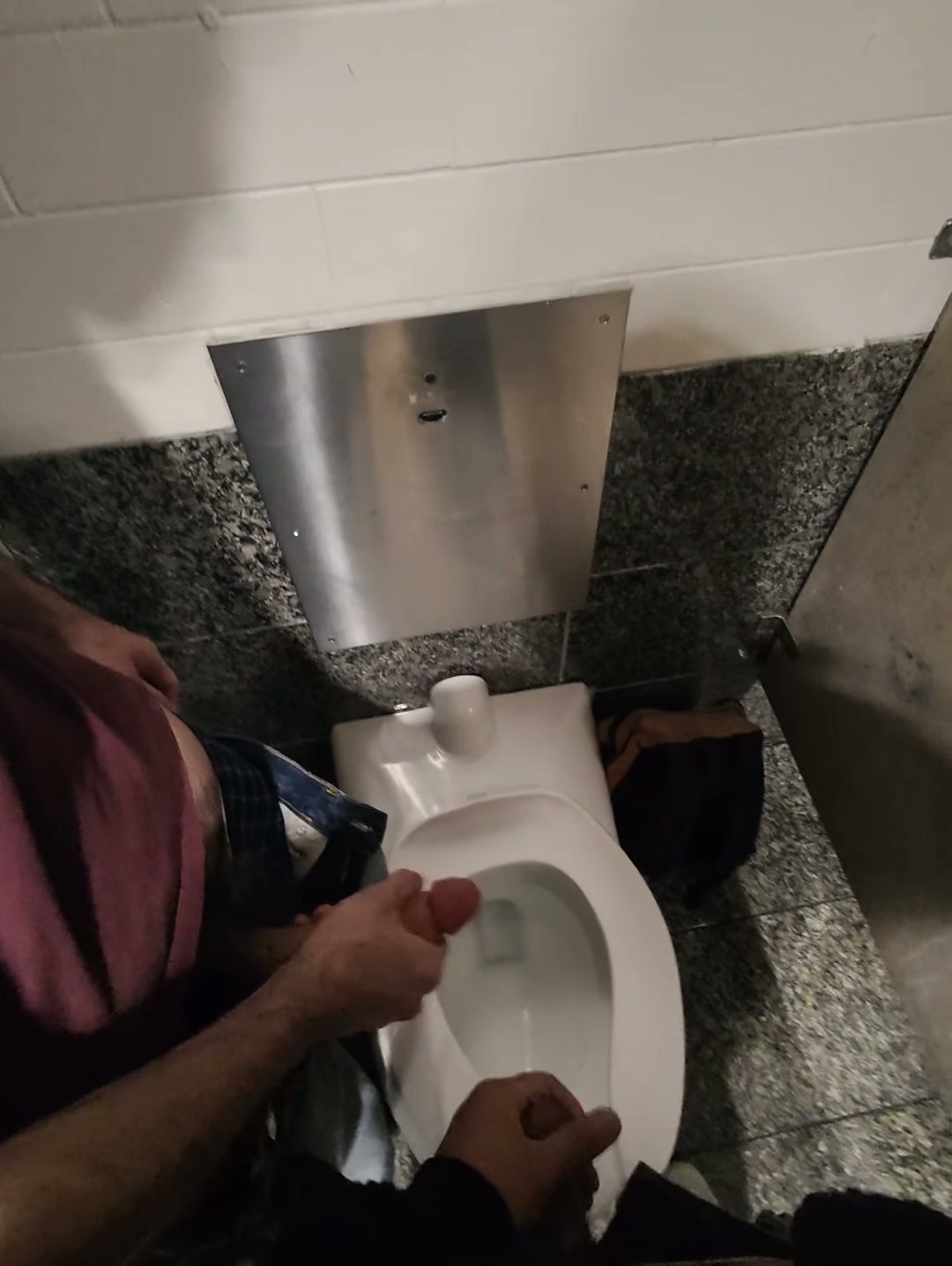 Jacking with a 21yro dude in mall restroom