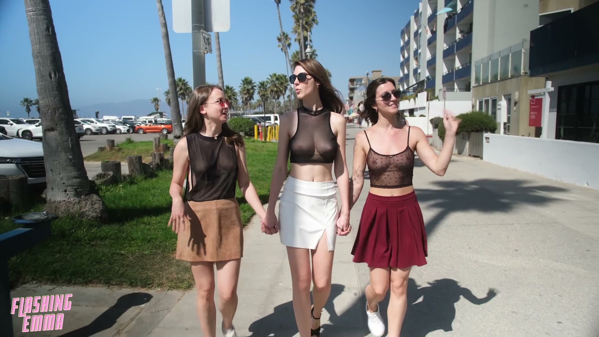 An afternoon stroll through Venice in our see-through shirts