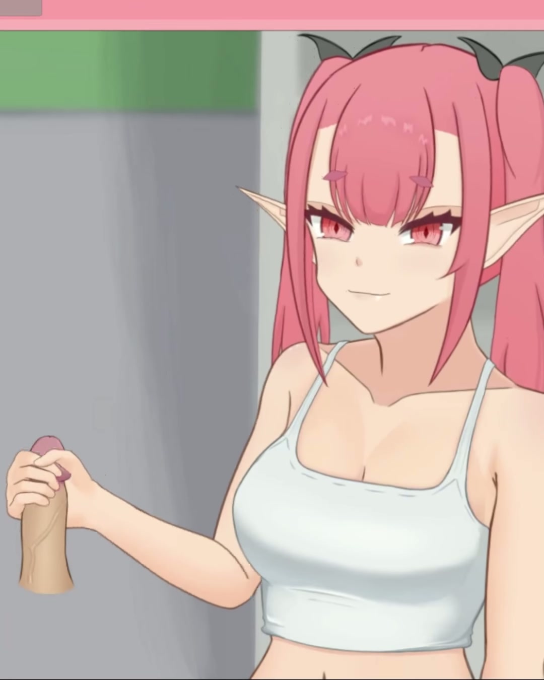 I remade the Handjob Scene in my JOI + Simulation game! Here's a preview! Living With a Freeloading Succubus! [Szretfel]