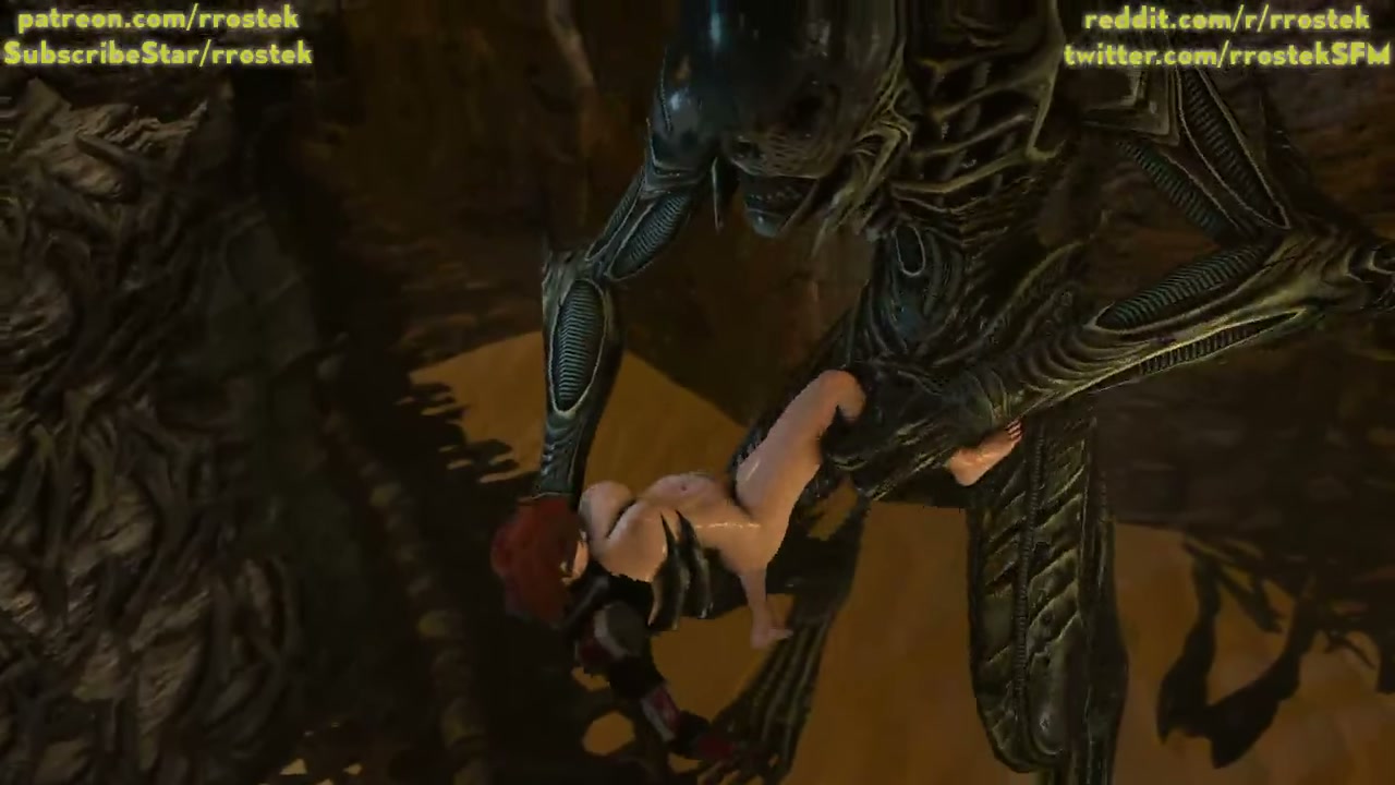 Another example aliens don't know how to use females. (by rrostek) (Sound on)