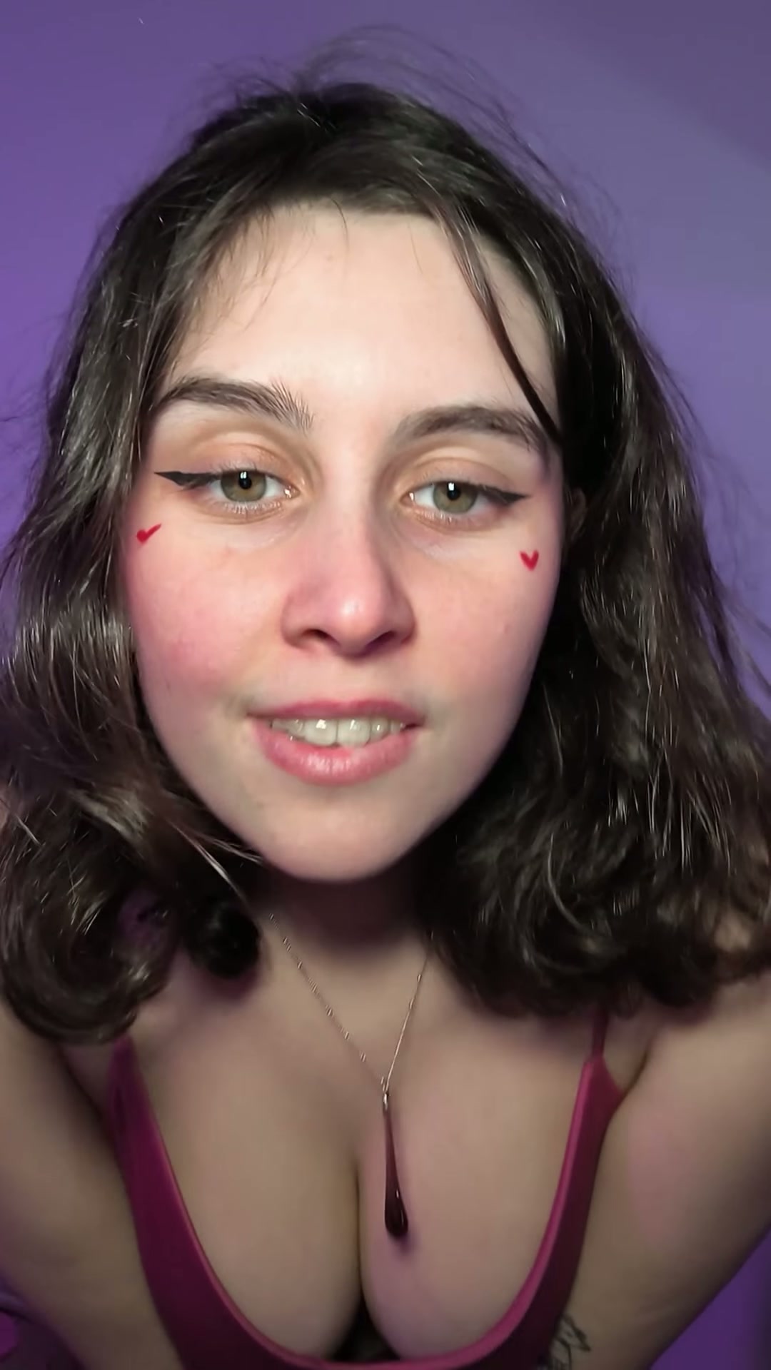 A kiss from your favorite cute brunette