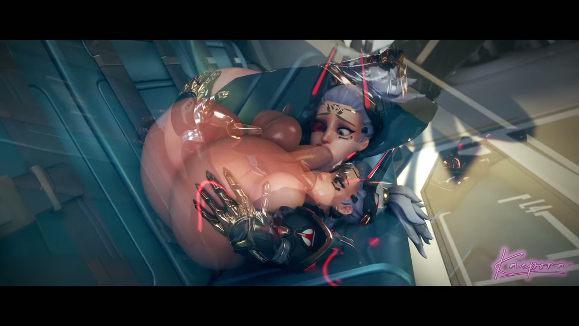 Mercy sucks her cock on the Overwatch ship (KaeporaNSFW) [Overwatch]