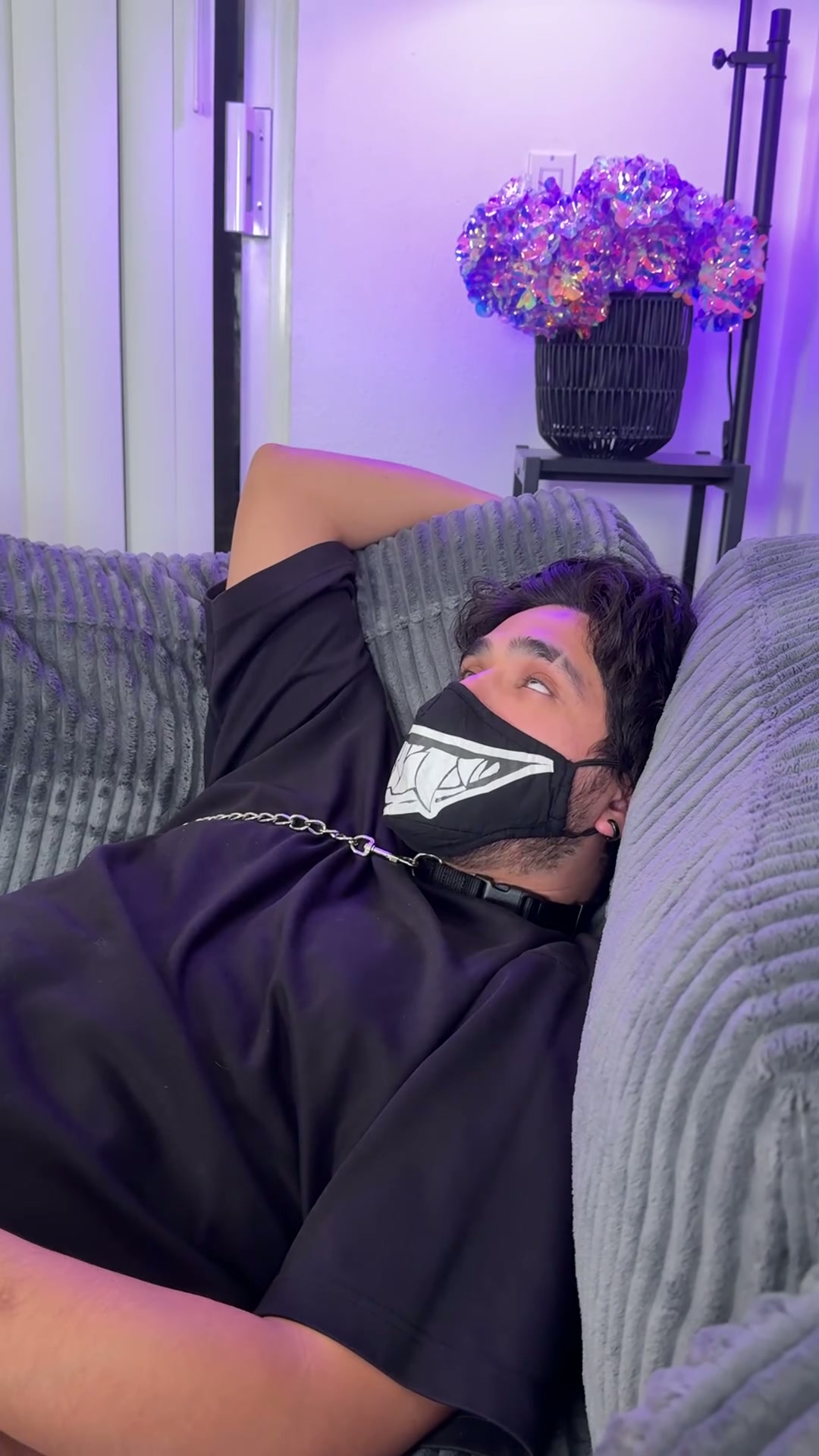 I told him if he could stay awake he could cum.