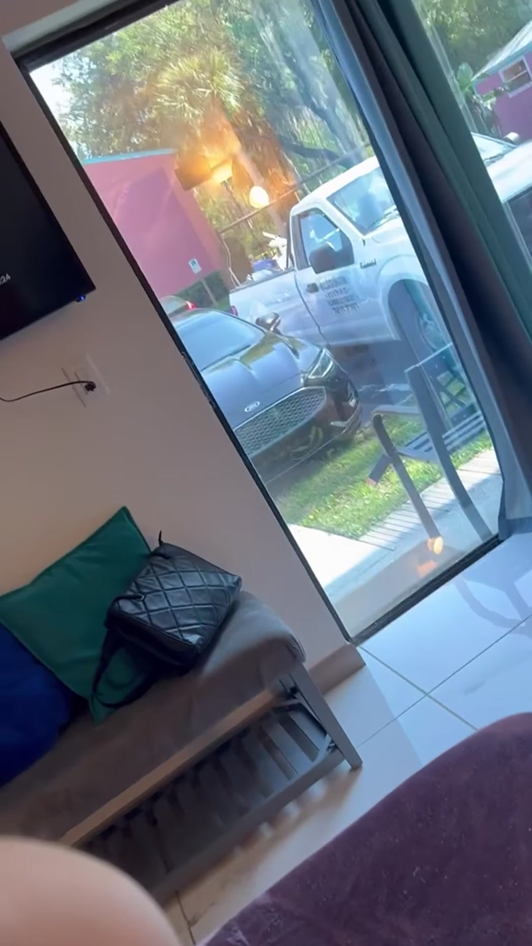 We leave the blinds open as a courtesy, in case anyone wants to watch.