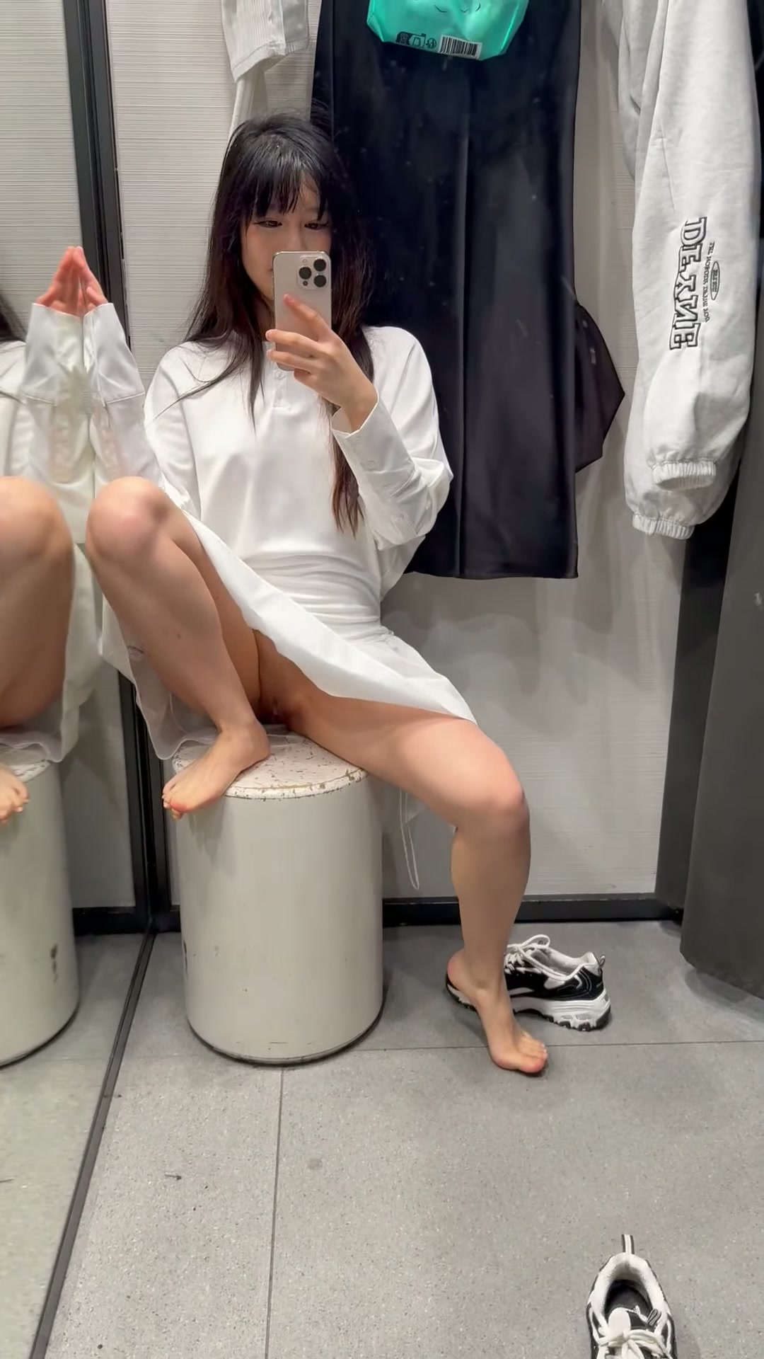 Shy but public showing