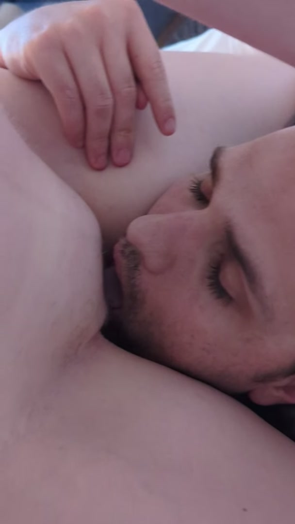 Straddling his face in a hotel in San Diego.