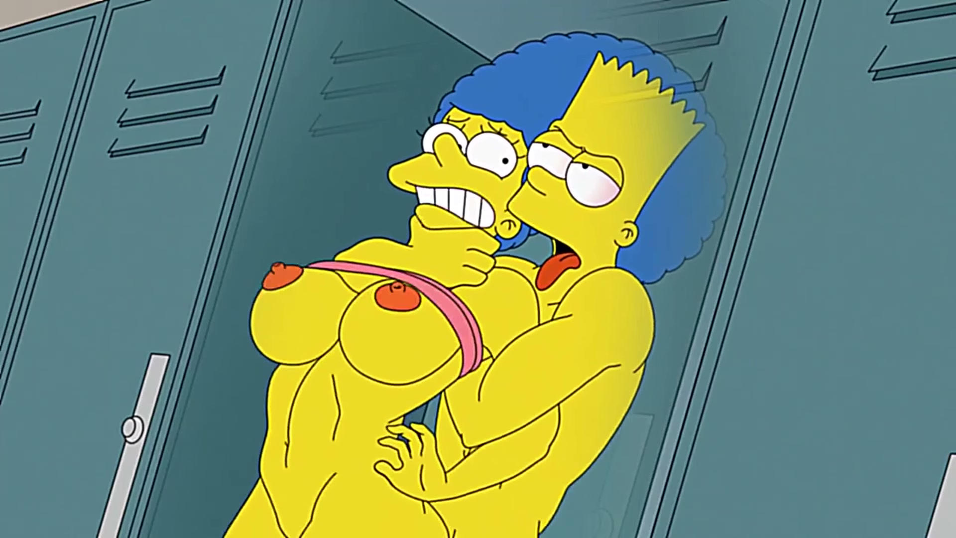 Bart and Marge at the Gym by NSTAT