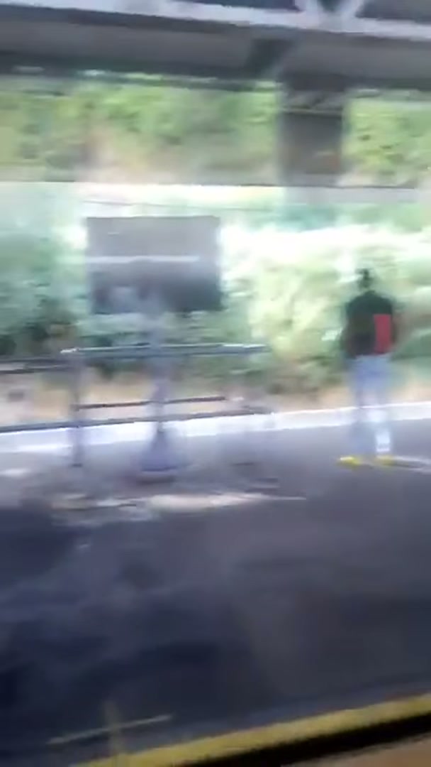 Flashing on the train