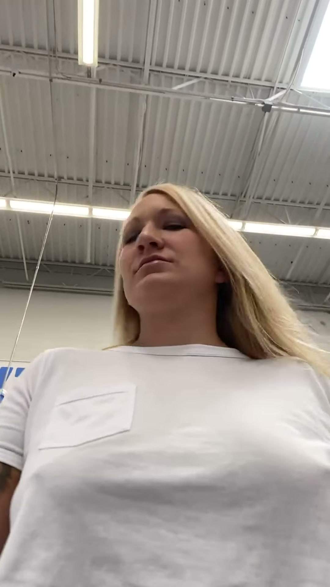 Didn’t pull my shirt all the way down in time and gave a guy a little titty peek