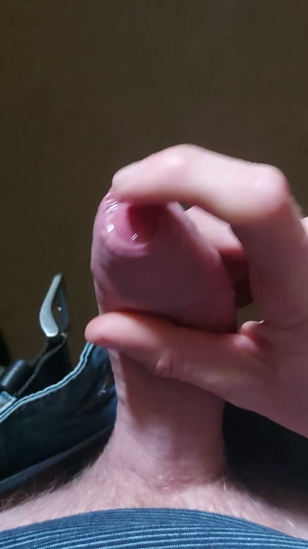 My veiny uncut cock leaking precum