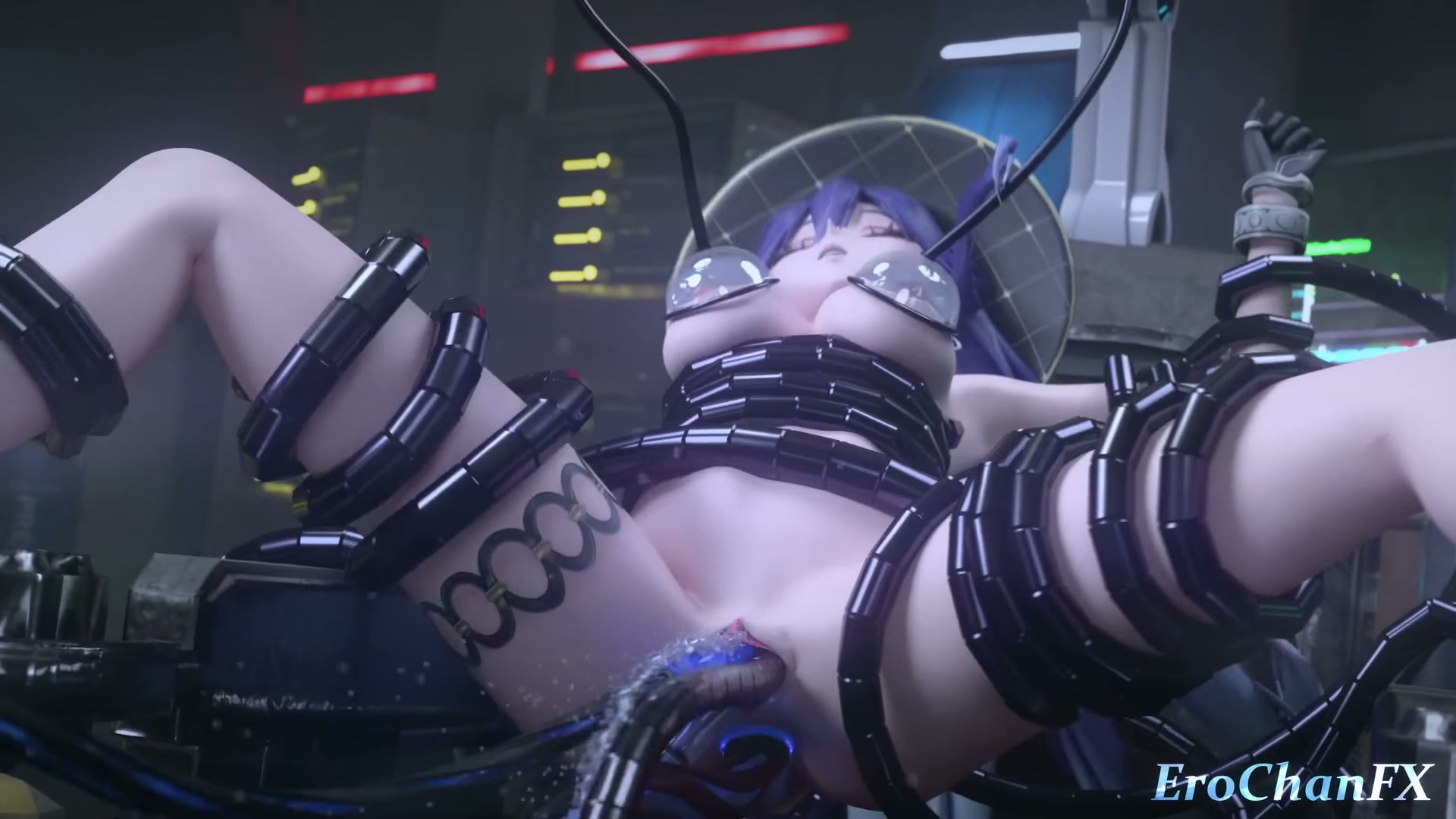 Lucilla gets creampied and destroyed by mecha tentacles