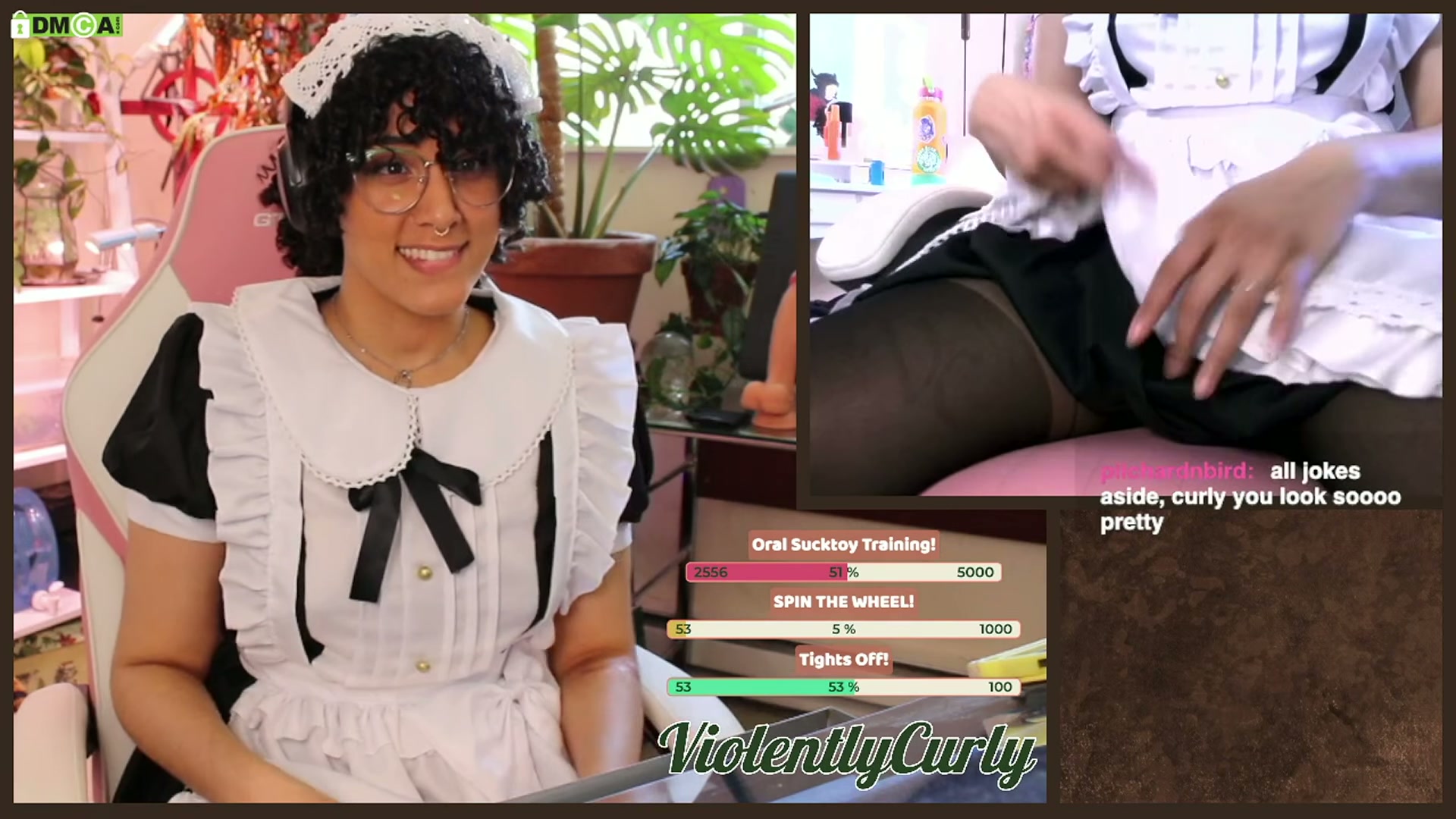 A quick clip from Sunday’s stream as a hypnotized maid!! 😵‍💫 I get clickered, tranced and surprised with a Throne gift!! 🎁 Turns out, it was hidden because I turned on the “secret gifts” toggle without knowing what it did 😅 Thank you mystery gifter!! 😘