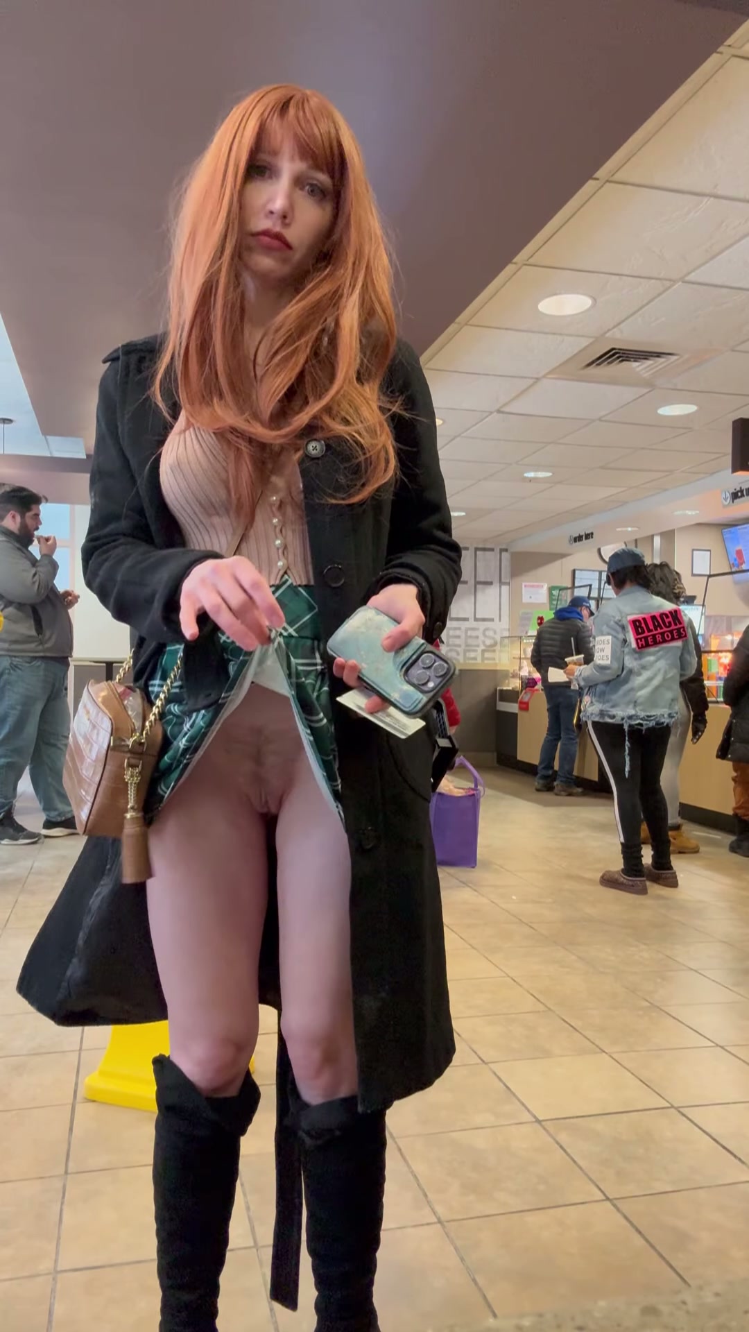 No panties in a mcdonalds