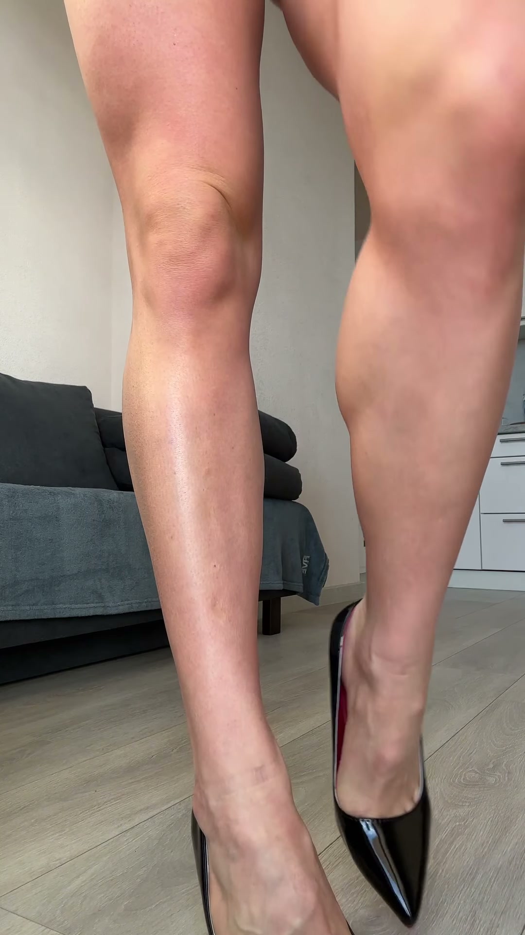 The sound of heels on parquet always gives me goosebumps