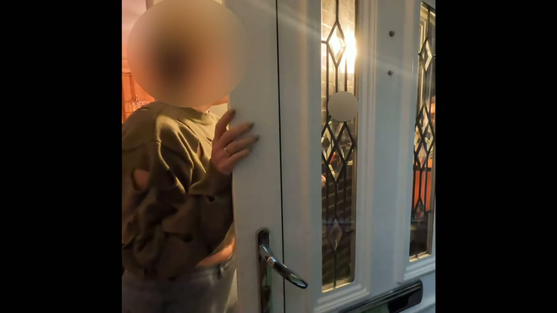 Getting the food from the delivery guy with nipples on show