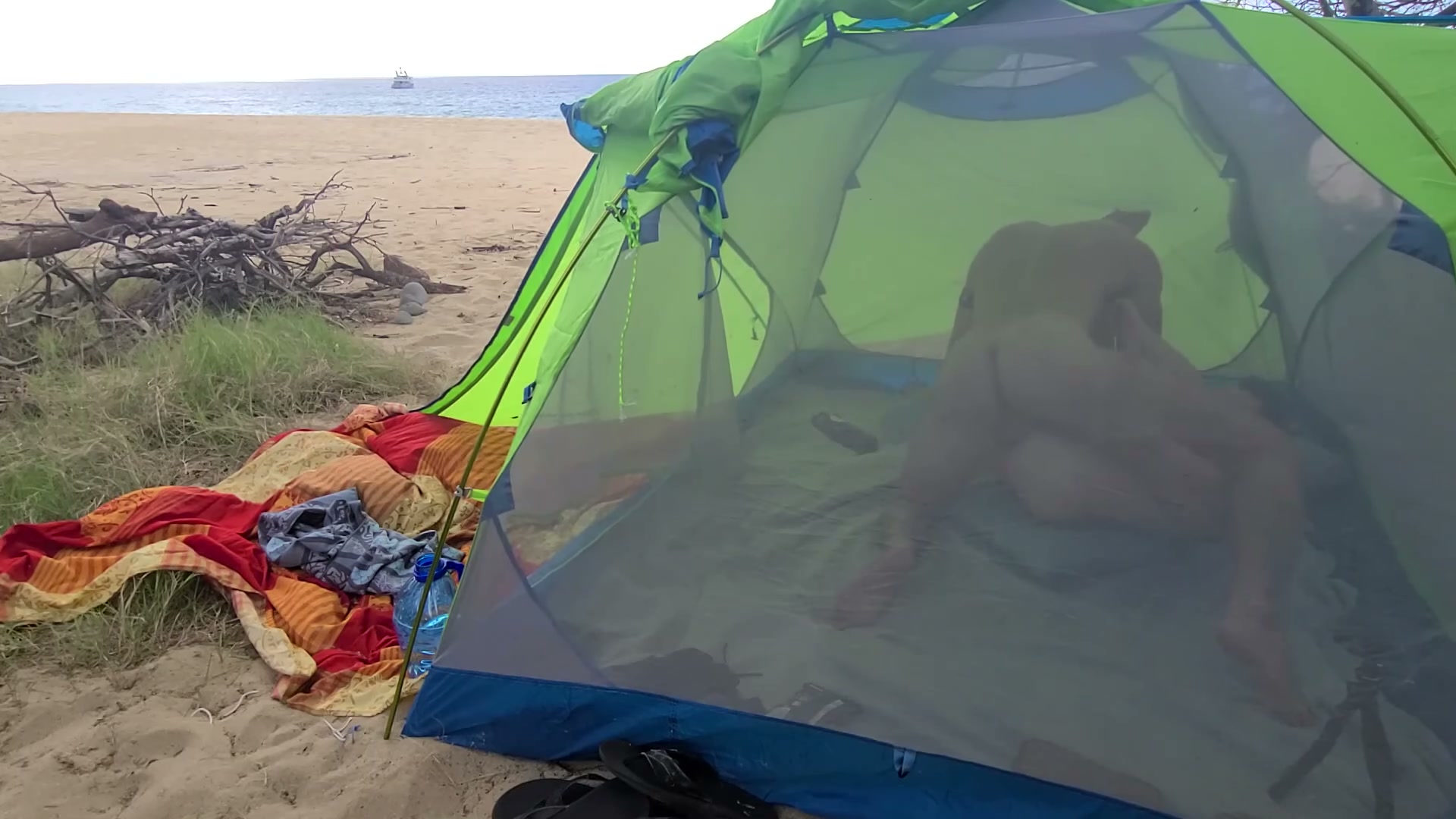 My bro still believes that we go camping just to rest