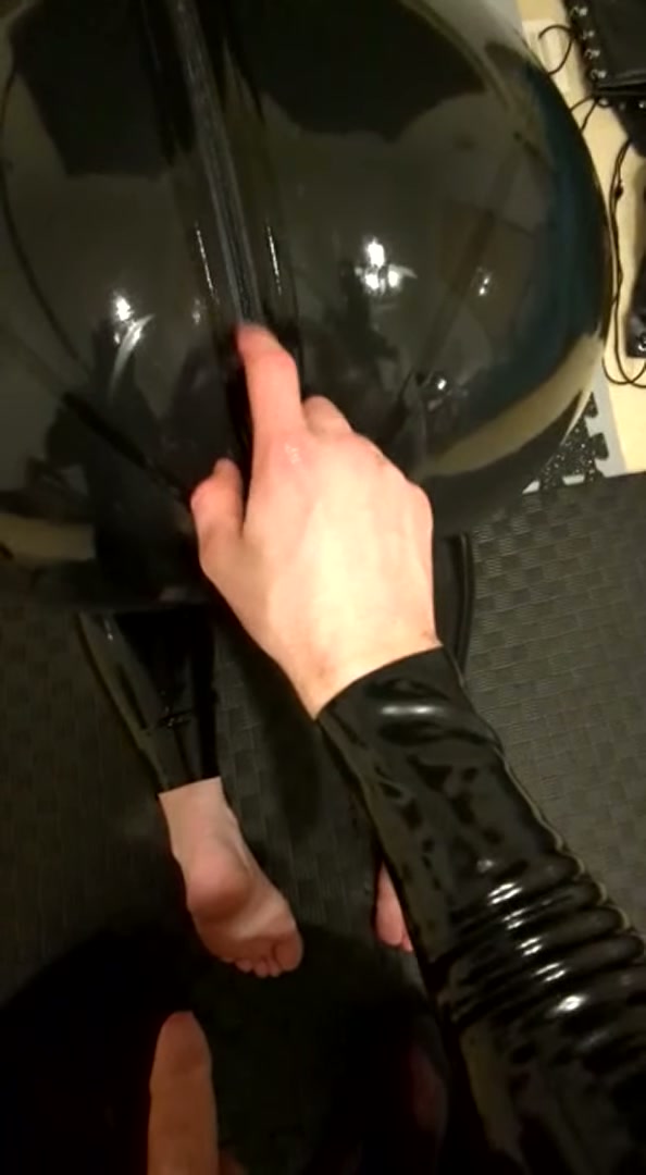 I love making my gimp service me with whilst denying his caged cock.