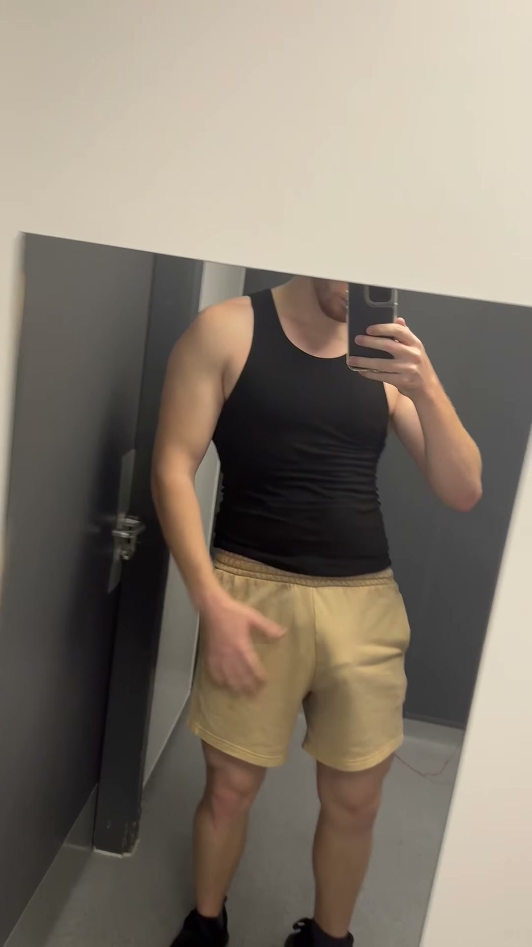 Going commando to the gym again so everyone can watch my big bulge swinging around 