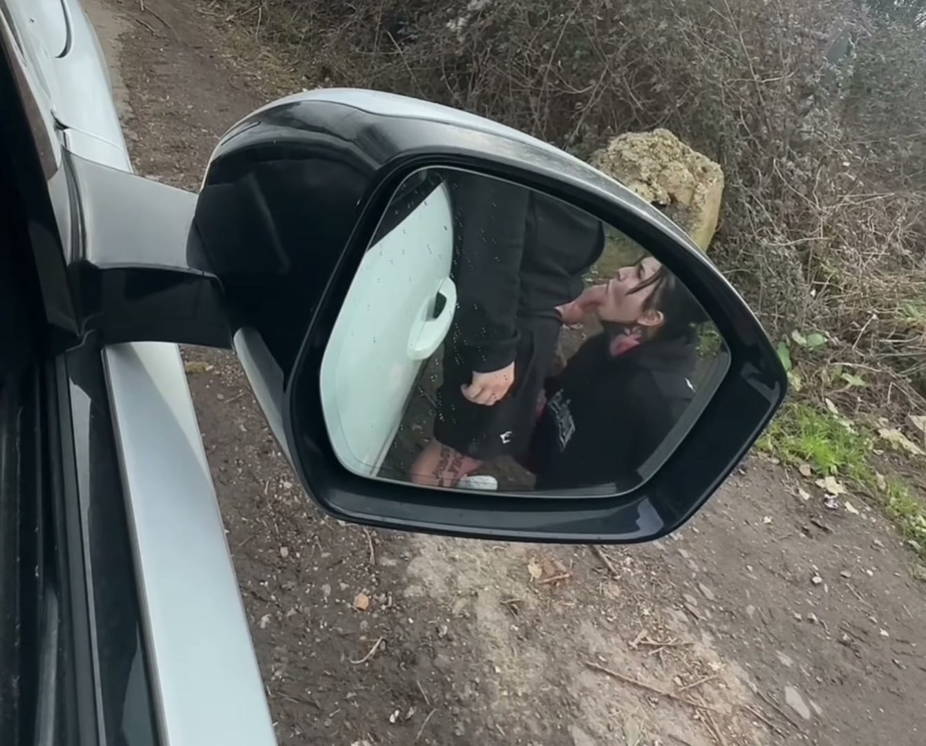 My husband lost a bet and I had to pay the debt. I made sure he stayed in the car, watch the whole thing and film it
