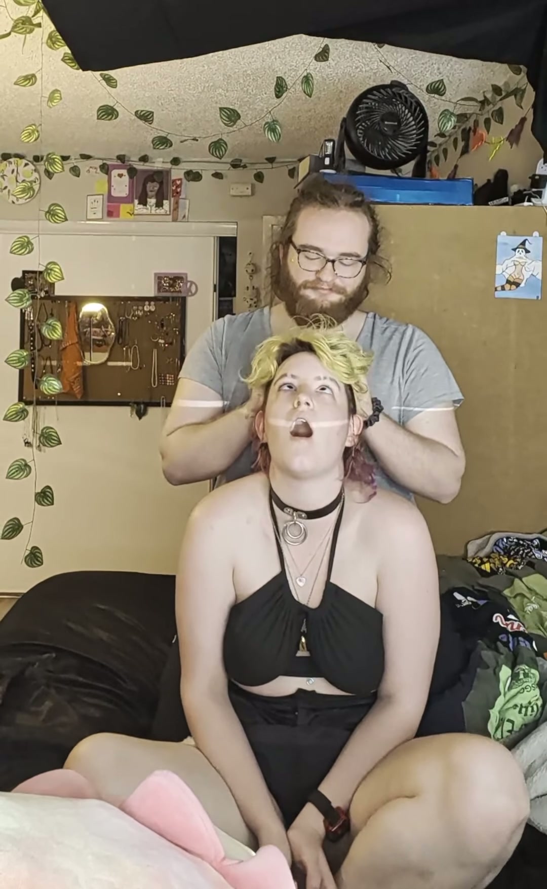 Grayve is so sensitive that even head scratches can make them cum
