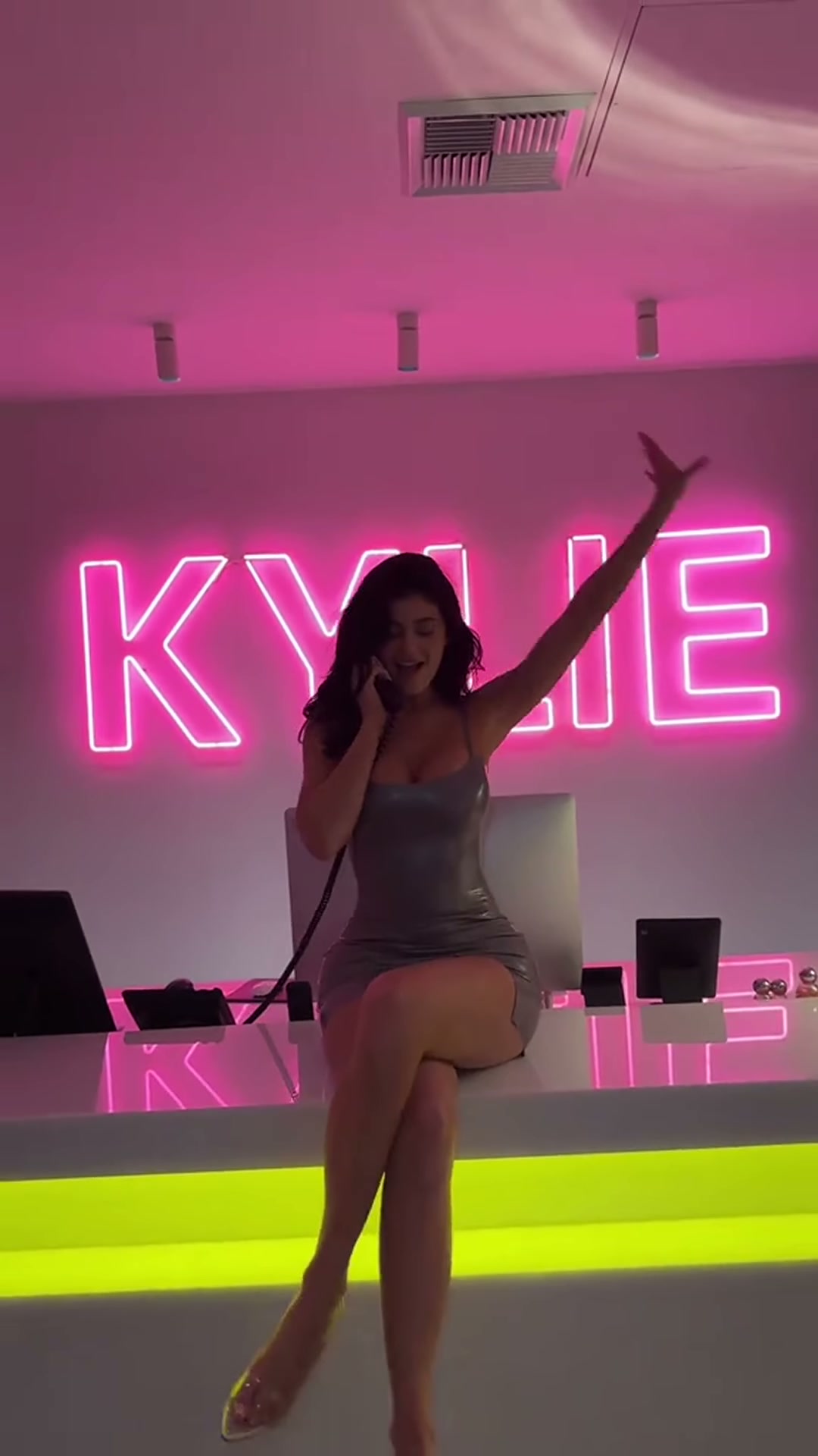 Kylie in silver dress - Tiktok June 2025