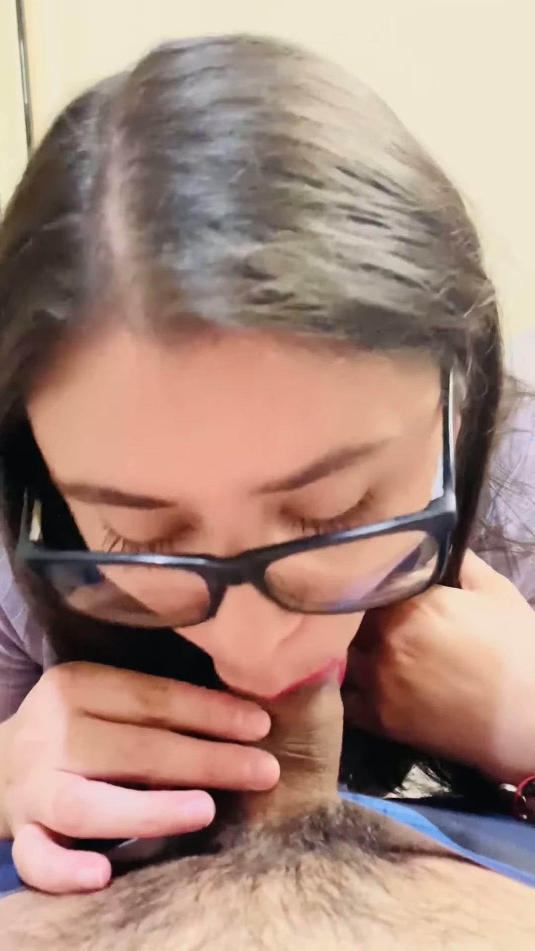 I bet your wife doesn't suck your small dick like this.