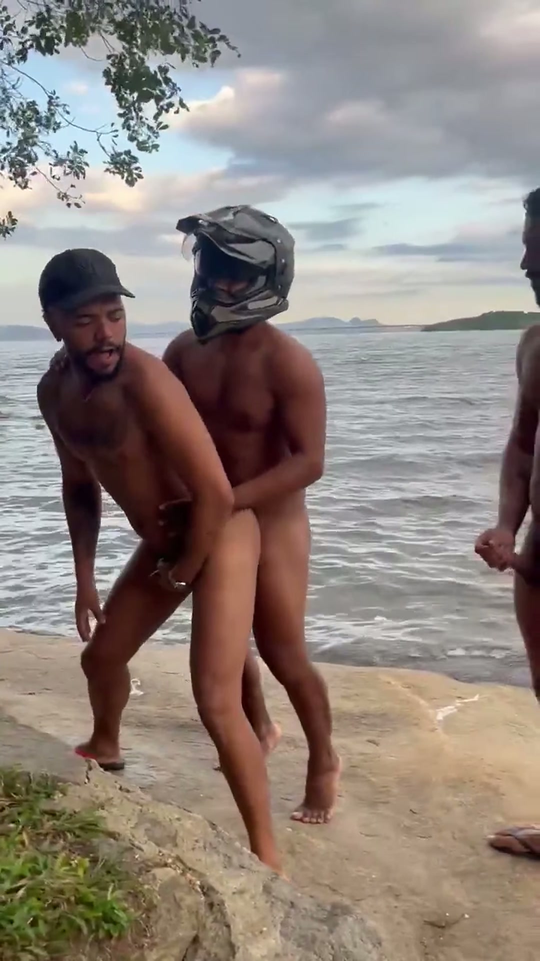 Standing fuck outdoor
