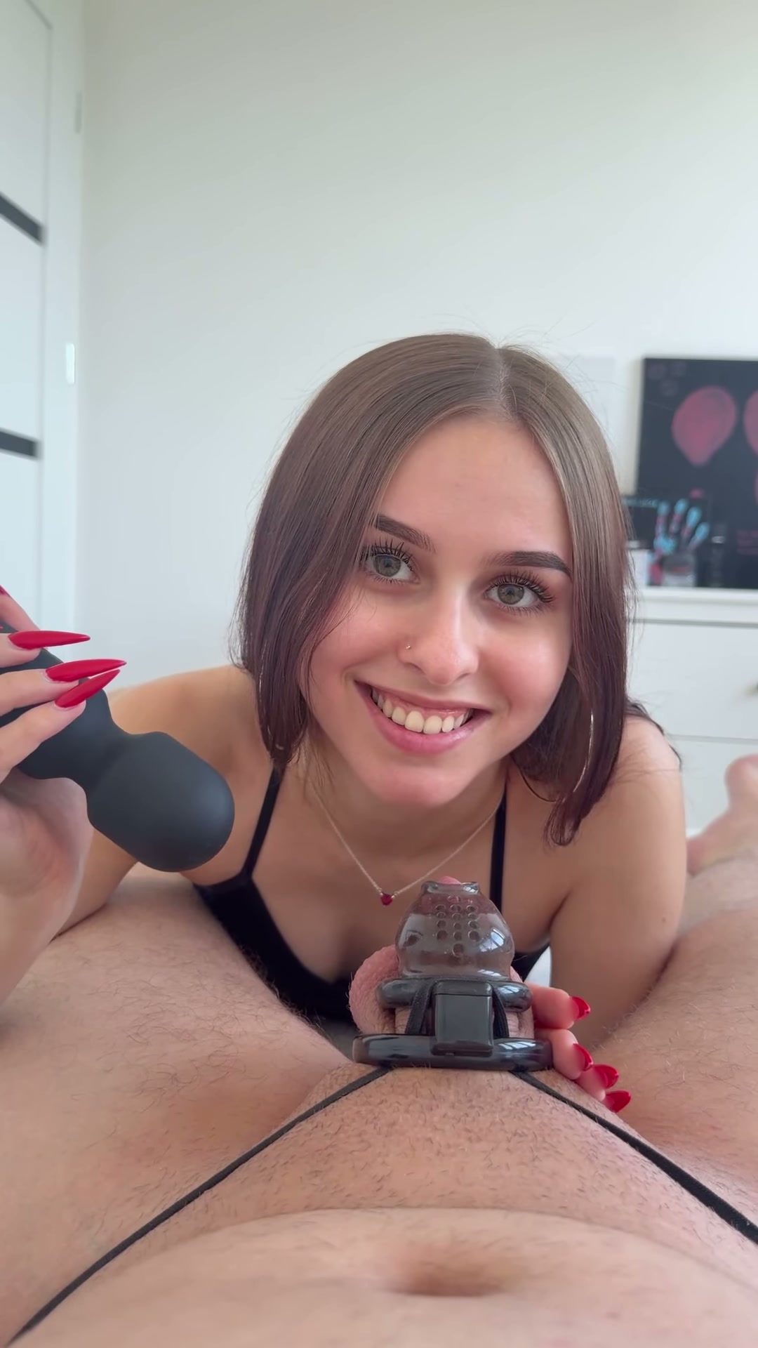 Locked tight... still made him cum for me to taste