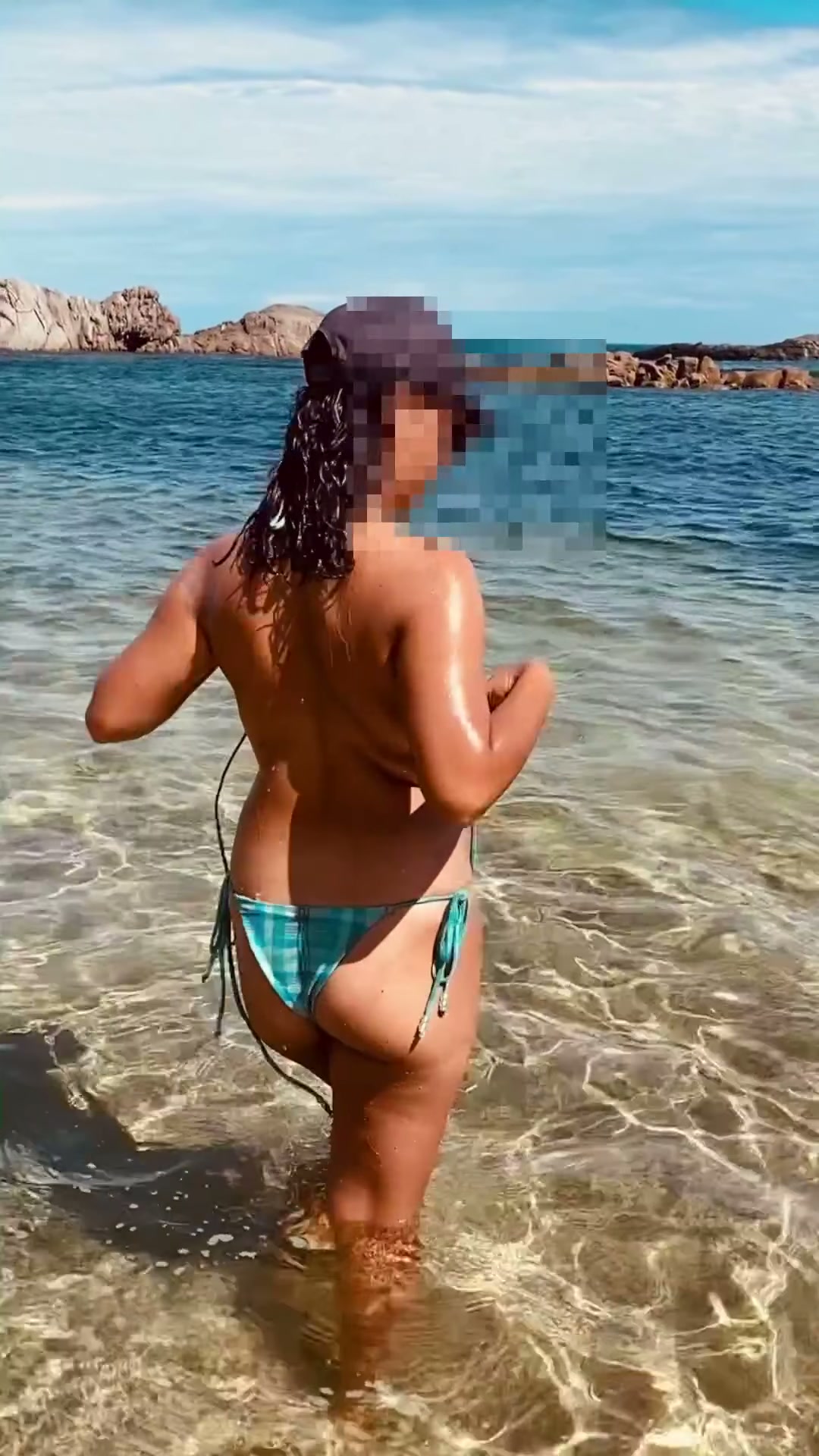 Wife stripping at the beach, love how confident she is