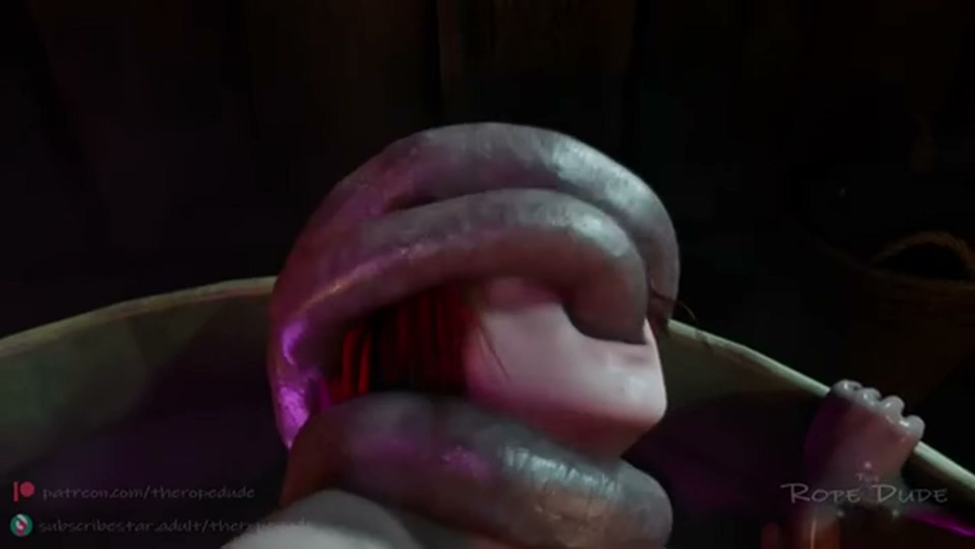 Triss used by tentacles in the bath