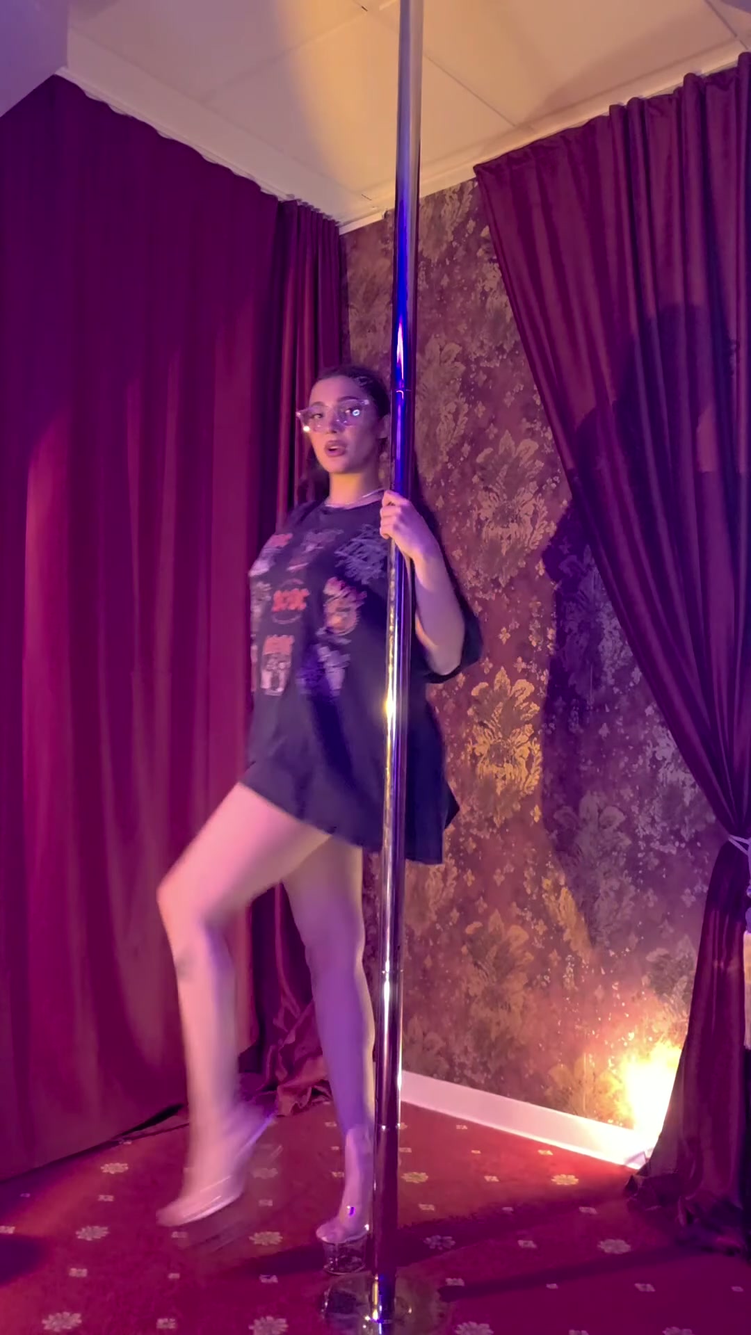 Stripper pole makes everything hotter