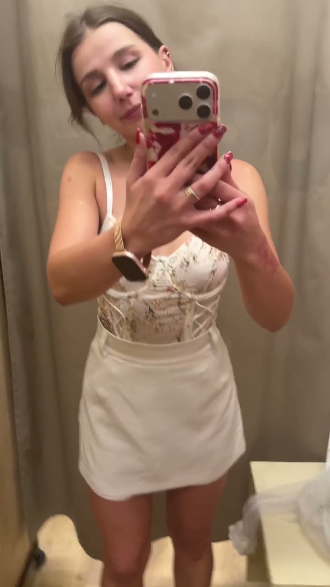 Everything looks especially alluring in the fitting room mirror