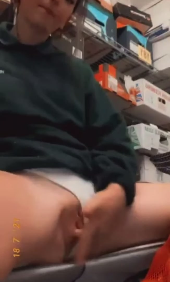 Horny Teen Masturbating At Work