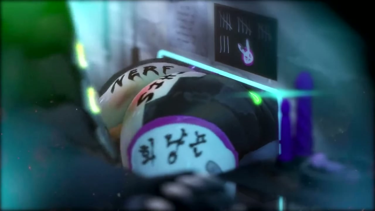 D.Va stuck in wall for public use (Unknown Artist) [Overwatch]
