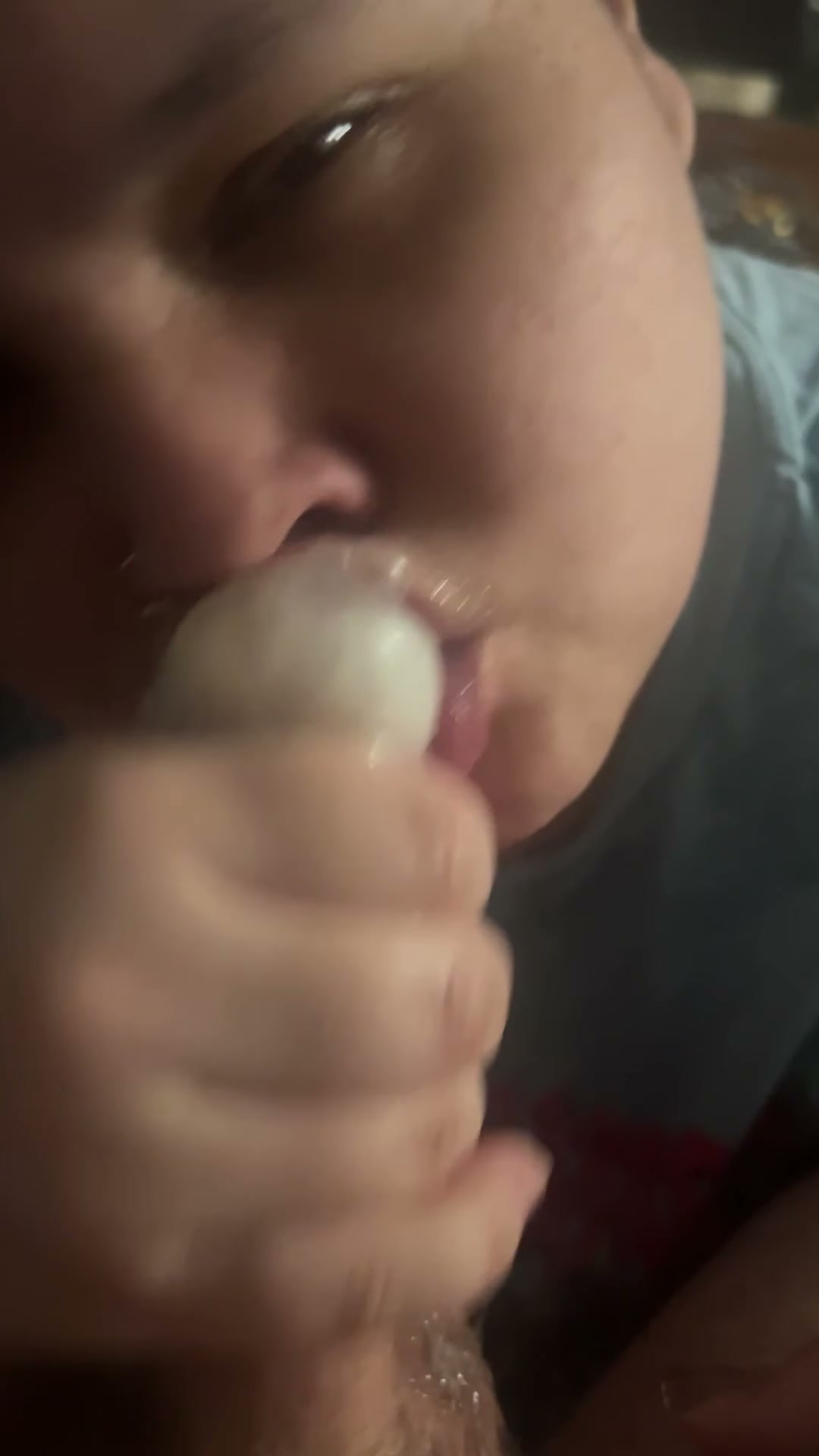 Cum filled Condom Sucking 😊