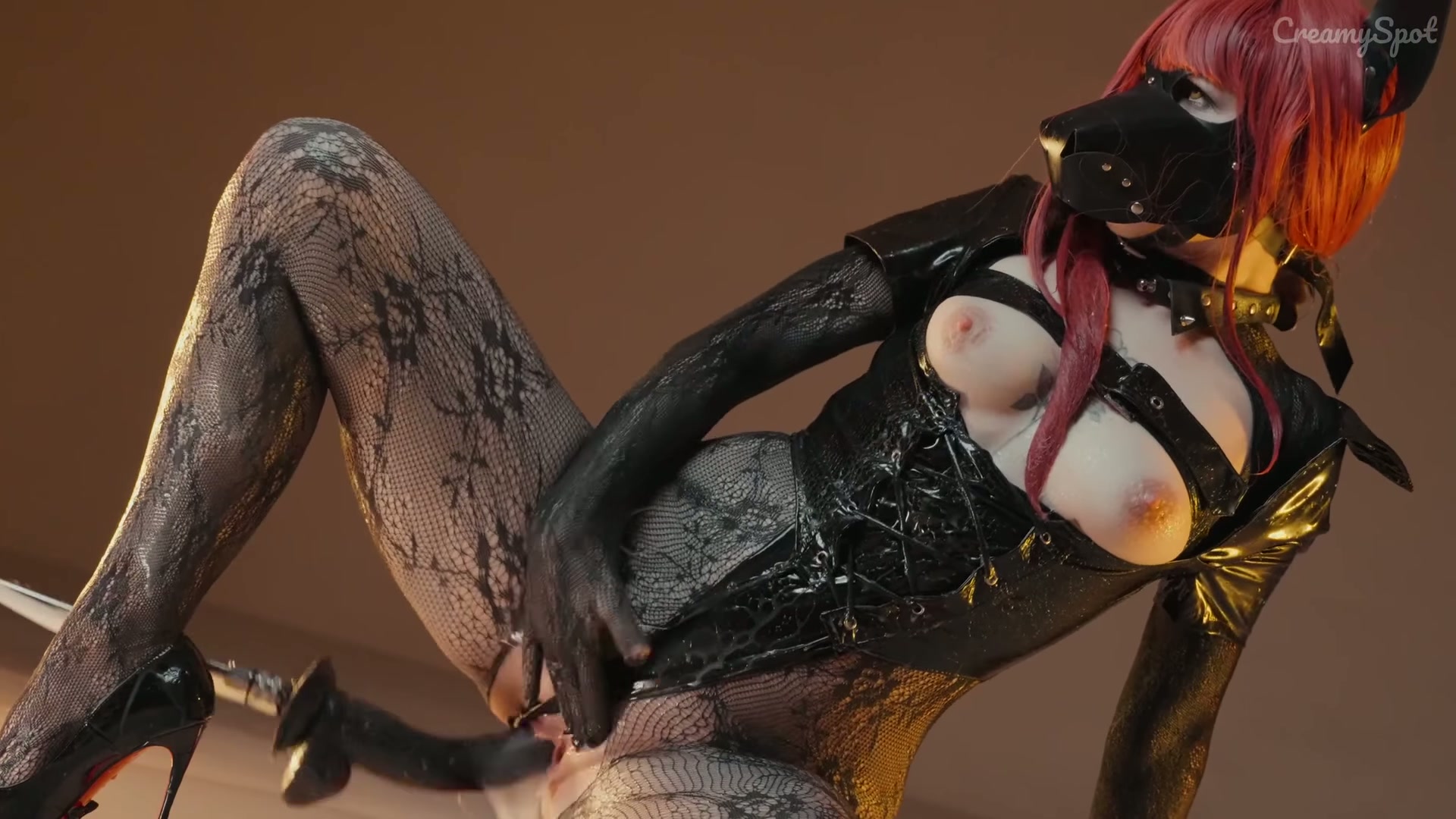 I feel so naughty when I rip my leggins to fuck myself