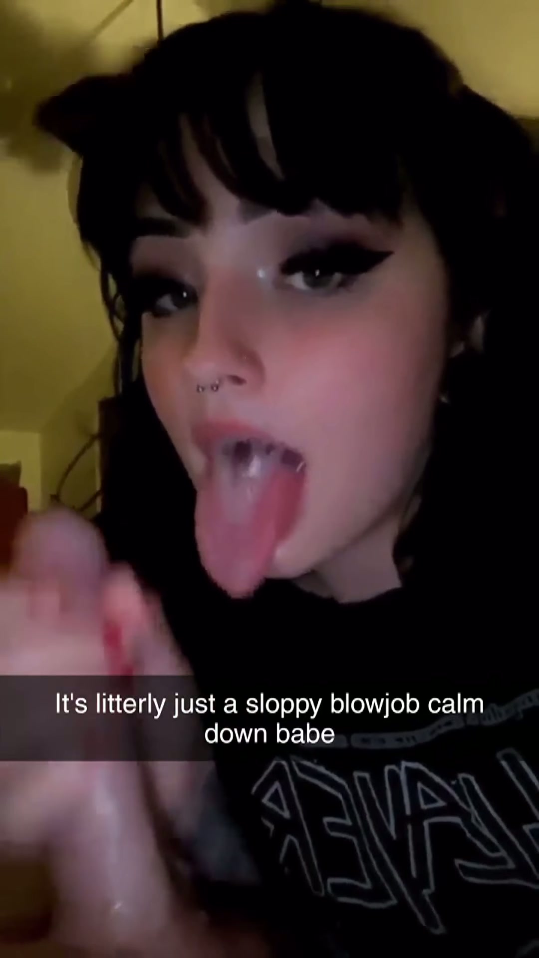 Don't get angry babe it's just a blowjob