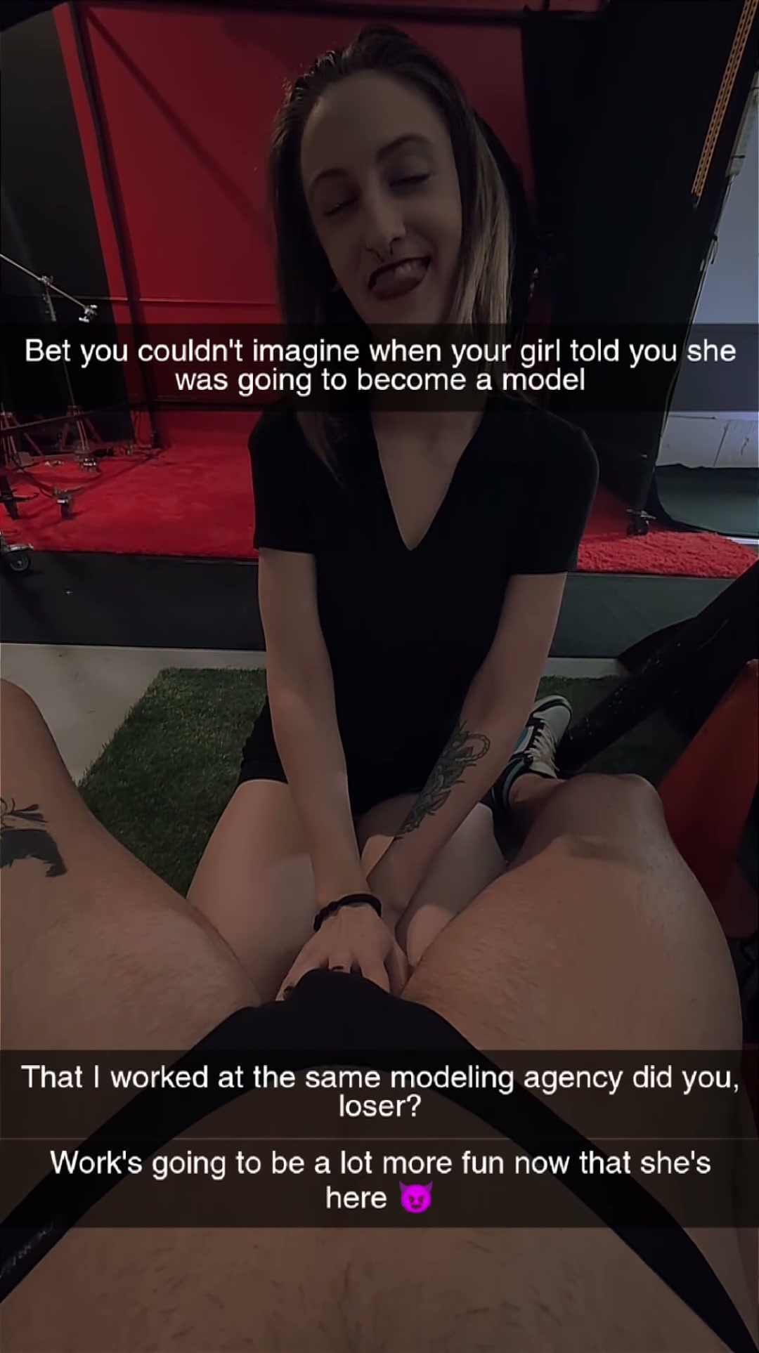 Pt. 1 Your girlfriend got a new job as a model. Unfortunately your bully also works at the same place.