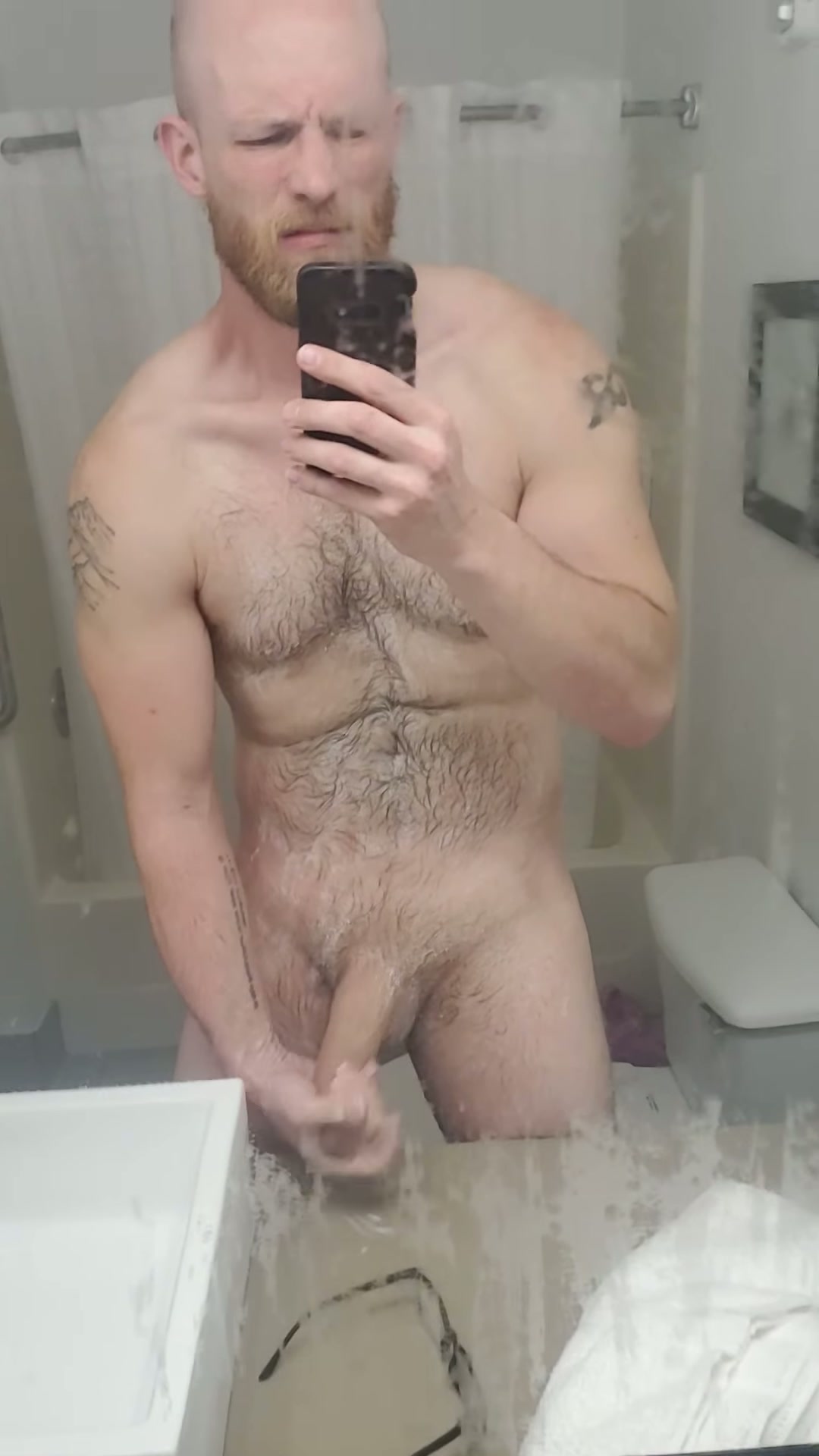 Bend over in front of this mirror so I can see your face