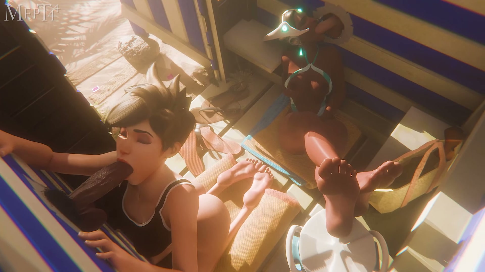 Tracer & Sombra at the beach glory hole (mept44)