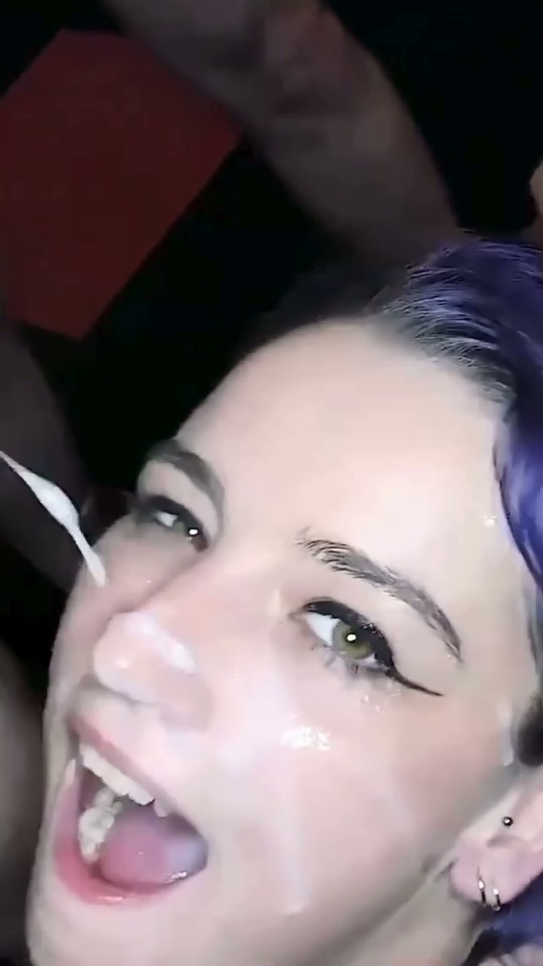 The closest representation of being "cum drunk".