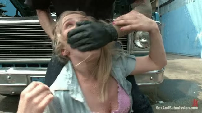 Poor girl choked, abused and tossed around by violent mechanic.
